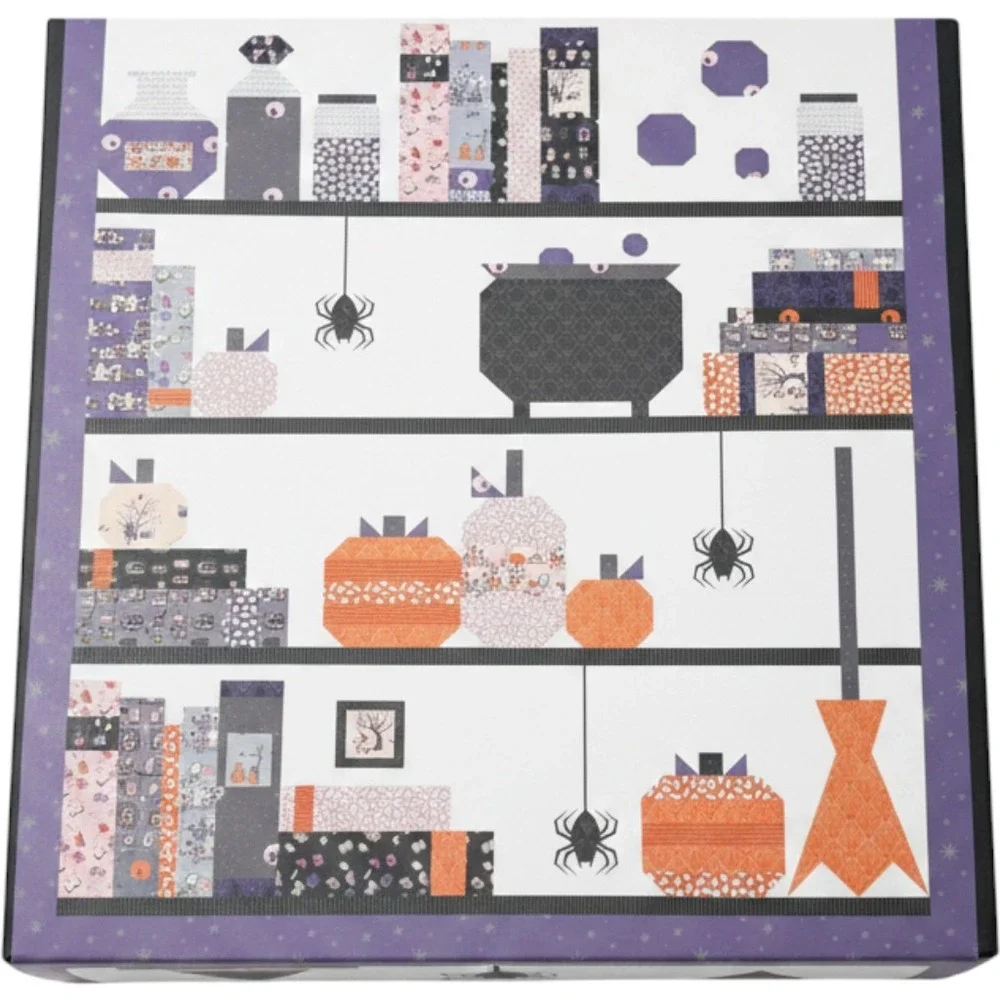 Riley Blake Spookier Shelfie Halloween Quilt Kit Melissa Mortenson KT-13200 NEW